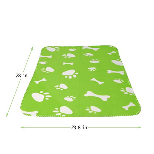 Prsildan Dog Blankets, Warm Fleece Puppy Blankets Pet Throws for Dogs Bed Covers 24 x 28 Inches (4 Packs) - Image 3