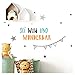 Little Deco Wandaufkleber Safariparty I Zusatz - Spruch & Sterne I Giraffe Zebra Wandtattoo Mädchen Kinderzimmer Aufkleber Junge Deko Sticker Babyzimmer DL313-Z1