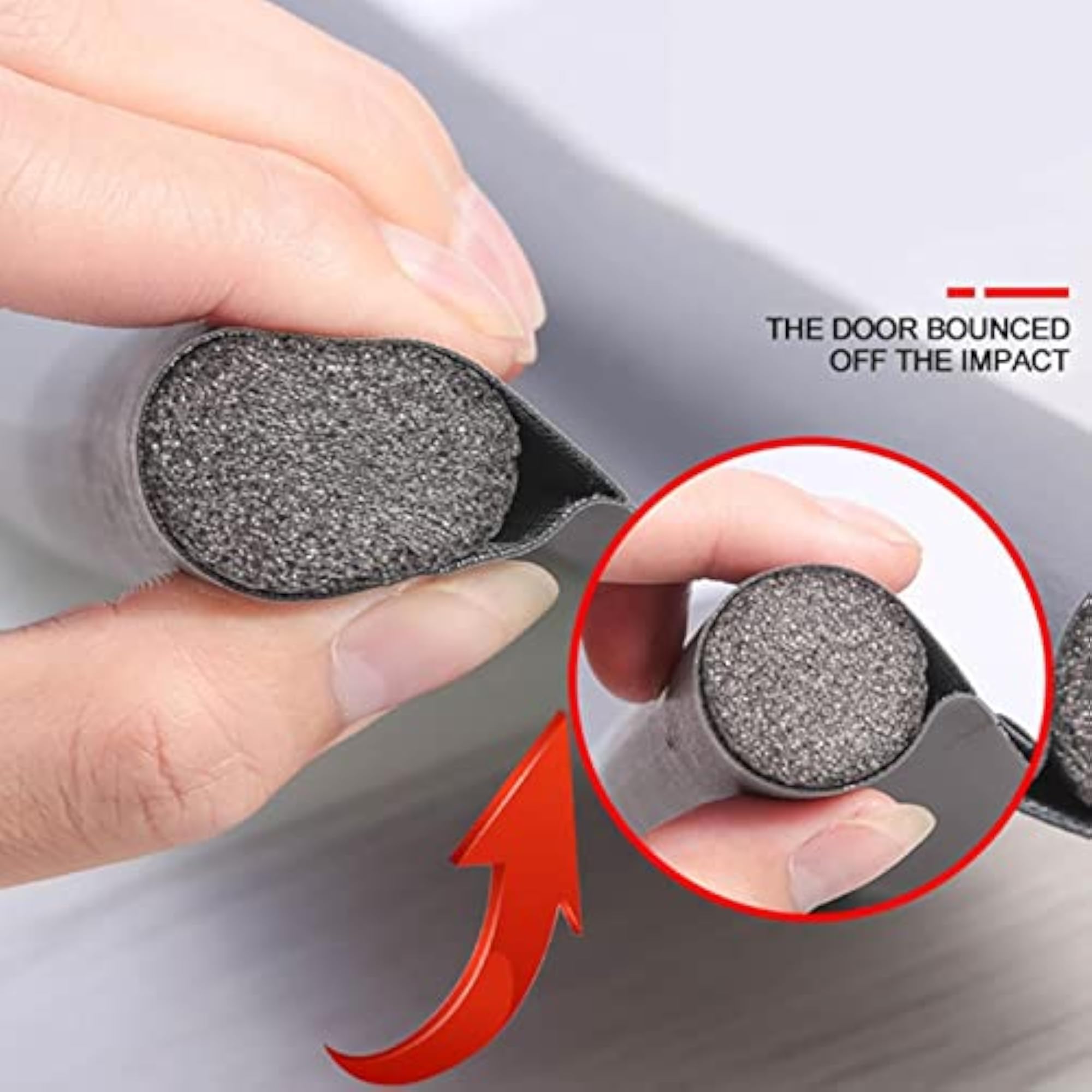 2xDoor Under Bottom Seal Soundproof Draft Secure Foam Strip Blocker Gray