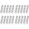 20PC Spiral Hair Pins, Twist Hair Pins Corkscrew Hair Pins Spin Pins Non-Scratch Round Clip for Women Hair Style DIY (Black)