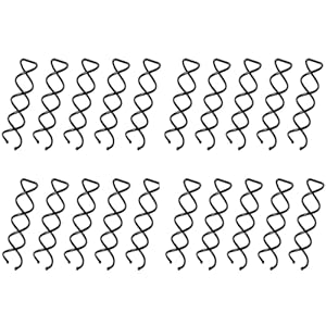20PC Spiral Hair Pins, Twist Hair Pins Corkscrew Hair Pins Spin Pins Non-Scratch Round Clip for Women Hair Style DIY (Black)