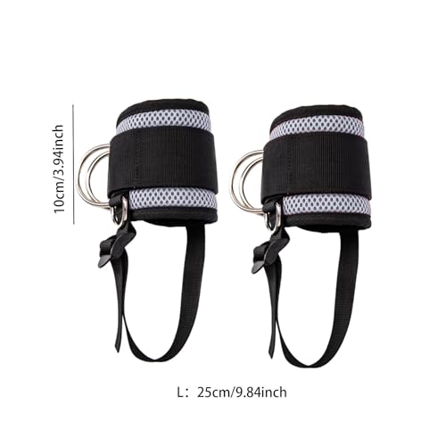 Correas de tobillo para gimnasio con 2 piezas de nylon ajustable 3