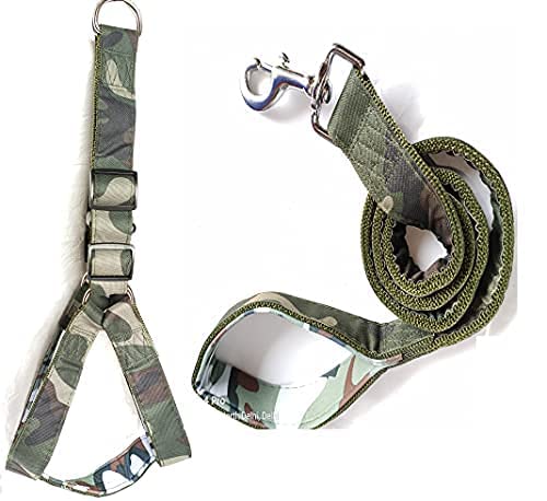 RvPaws Dog Army Print Adjustable Harness and Leash for Maxi and Large Breed Dog Body Harness Military Design with Leash Heavy Hook - Size 1.5 Inch XX-Large (B09MT3V582) Amazon Price History, Amazon Price Tracker