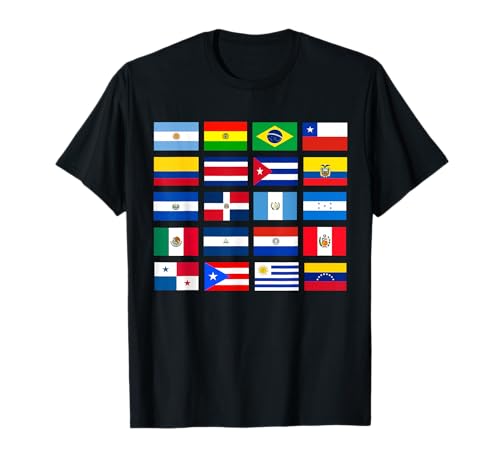 Latin American Flags Hispanic Heritage Month T-Shirt