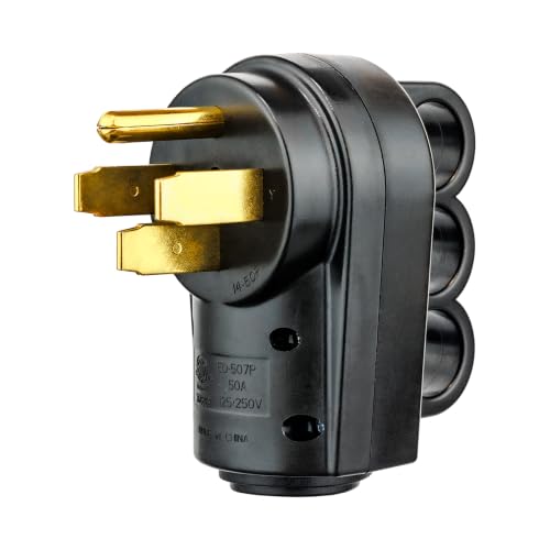 Veepeak 50 Amp RV Plug Male Replacement NEMA 14-50P