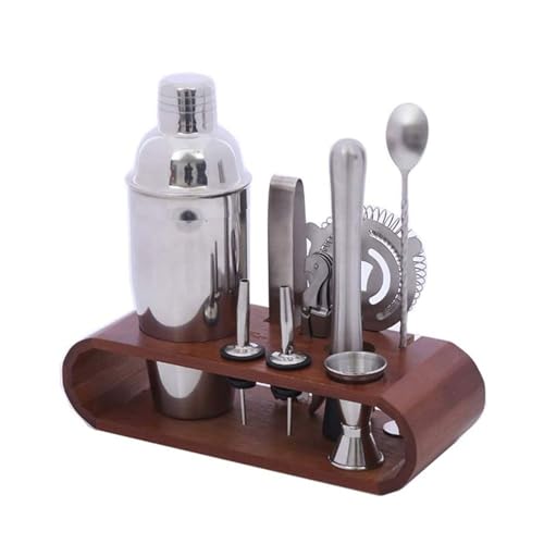 Set de bartender 9 piezas con coctelera y soporte 750ml miniatura 1