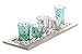 Produktbild levandeo Tablett Teelichthalter Set 42,5x15x2cm Holz Glas Windlichter Deko Kerzenhalter