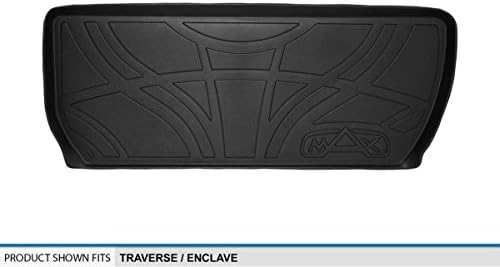 MAX LINER D0044 All Weather Cargo Liner Floor Mat Behind 3rd Row Black for 2008-2017 Traverse/Enclave Fit for Specific Vehicle