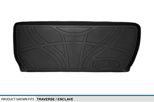 Maxliner All Weather Cargo Liner Floor Mat Behind 3Rd Row Black For 2008-2017 Traverse/Enclave #TOP2