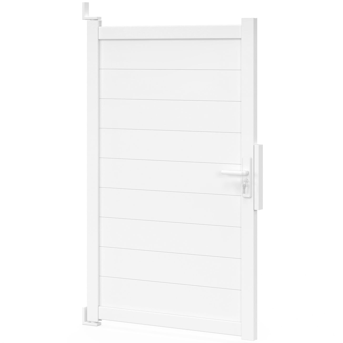 IDMarket - Portillon 100x160 cm en aluminium blanc