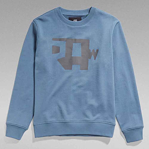 Miniatura 4 de G-Star Raw Abstract Raw Sweatshirt, Suéter Para Hombre, Azul Azul D22230-A613-2182 , Xs