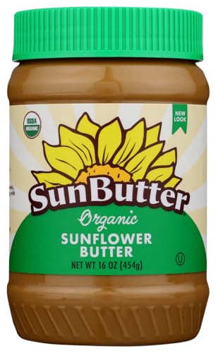 SunButter Organic Sunflower Seed Spread, 16-Ounce Plastic Jars (Pack of