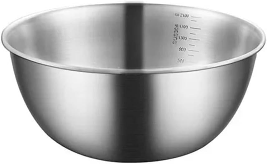 Fit for Stainless Steel Mixing Bowl Set - Versatile Salad Basin for Cooking, Baking, and Kneading Dough(17cm silvery)