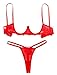 Avidlove Lingerie Set For Women Lace Bra and Panty Set Sexy Underwire Lingerie Set Red M