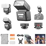Godox IT32 TTL Flash + X5C pour appareils Photo Canon, Flash Cobra avec écran Tactile, sans Fil 2,4 GHz, Guide Fil 18, Temps de Recyclage 1,5 s, Interface magnétique, Flash déporté/activable