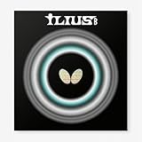 Butterfly Ilius B Table Tennis Rubber Sheet - Professional Long Pips Rubber Sheet - Available in 0.5, 1.1, and 1.3 Sponge Thicknesses - Red or Black - Made in Japan,ILB13RD