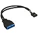 Produktbild MicroConnect usb2to315 USB2.0 10P IDC USB3.0 20P IDC Black Cable Interface/Gender Adapter  Cable Interface/Gender Adapter (USB2.0 10P IDC, USB3.0 20P IDC, Male/Female, Black, 0.15 m)