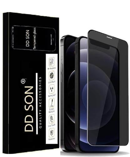 Image of DD SON Military Grade 360 Degree Privacy Tempered Glass for iPhone 12 /12 Pro | Anti-Spy Screen Protector with Accessories Kit, Shatterproof & Scratch Resistant Screen Guard