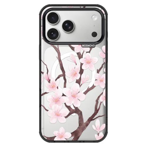 Protection militaire coque iPhone 17 Pro Max antichoc MOSNOVO fleur de cerisier