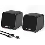 Computer Speakers,Computer Speakers for Desktop PC,Desktop Speakers,Small Computer Speakers USB Powered 3.5mm Aux Speaker for PC,Laptop,Tablet,Phone, Black