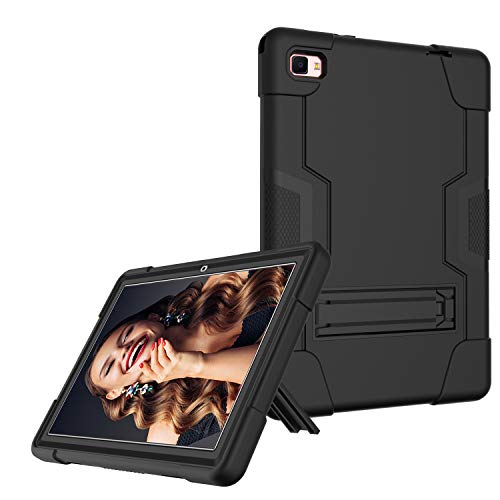 FIEWESEY for Dragon Touch Notepad 102 10 Inch Tablet Case,Heavy-Duty Drop-Proof and Shock-Resistant Rugged case(with Stand), for Blackview Tab 8/8E/Teclast P20hd/M40 10 Inch (Black/Black)