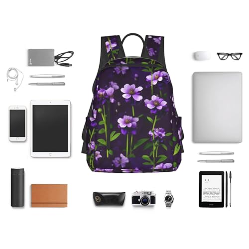 Sac à dos fleurs violettes léger pour ne plus souffrir du dos - 6