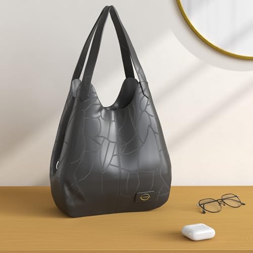 IHAYNER I Soft Vegan Leather Bags Large Capacity Handbag Multiple Pocket Tote Work Bag Shoulder Bags for Women - Image 3