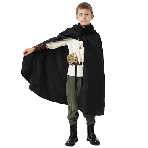 Image of 8 Pcs Medieval Costume for Boys Renaissance Viking Pirate Tunic Outfit for Kids