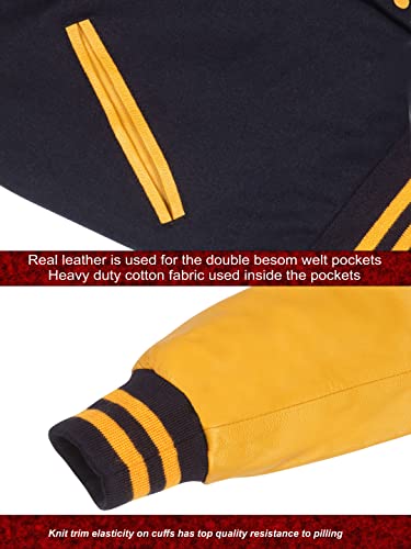 Image of Brutul Bee Original Leather Varsity Letterman Jackets Wool & Leather Original American Style Varsity Jackets