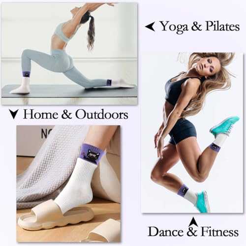 Women's Pilates Grip Socks for Hospital Yoga Workout, Ballet, Gym Sports Non-Slip Socks.3