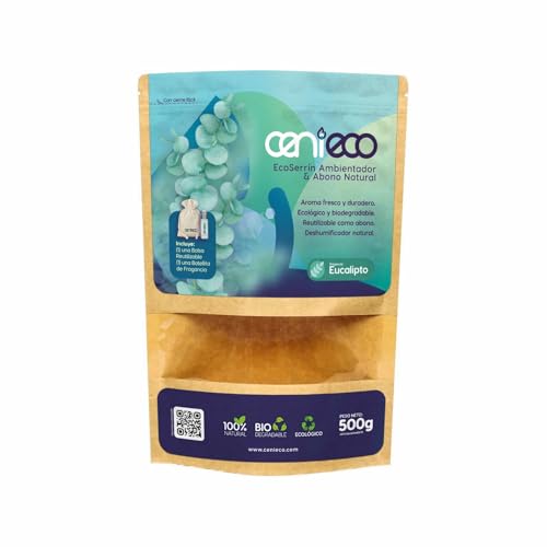 CeniEco Bloques Desodorantes Ambientadores – Absorbe Olores y Refresca el Aire – 100% Ecológicos y Biodegradables – Reutilizable como Abono Natural (Eucalipto)