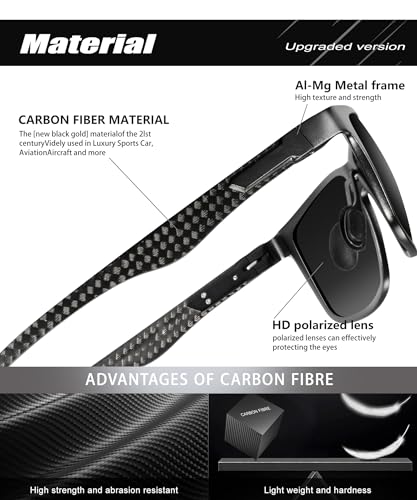 ANYLUV Polarized Sunglasses for Men Rectangular Classic Al-Mg Metal Frame Sun Glasses Mens Sunglasses with UV Protection4