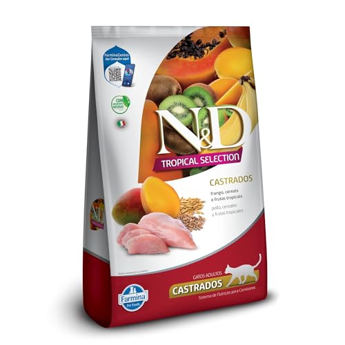N&D Tropical para Gatos Adultos de Todas as Raças Sabor Frango, Cereais e Frutas Tropicais 7Kg