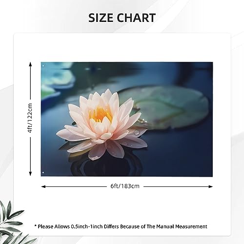 Drapeau de fleurs de lotus résistant aux UV contre la décoloration solaire