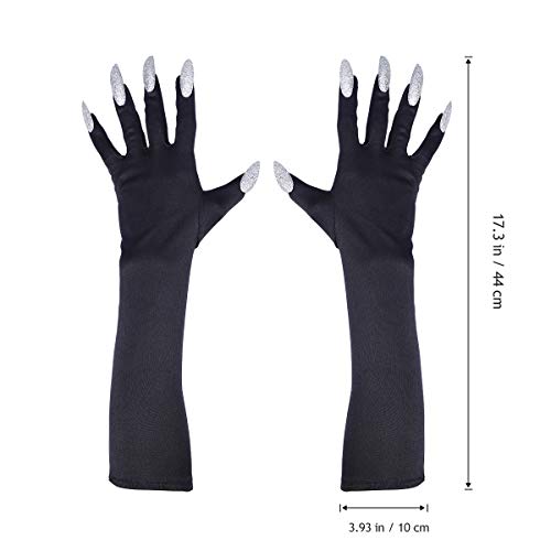 Bestoyard Halloween Costume Gloves With Nails Fingernails Gloves Claws #TOP5