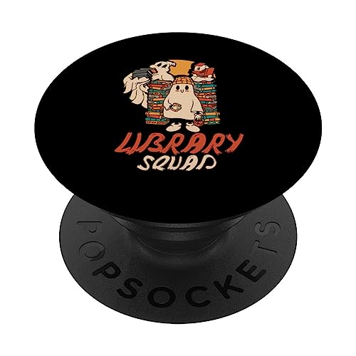 Library Squad | Libros de lectura | Bibliotecario de gusanos de biblioteca PopSockets PopGrip Intercambiable