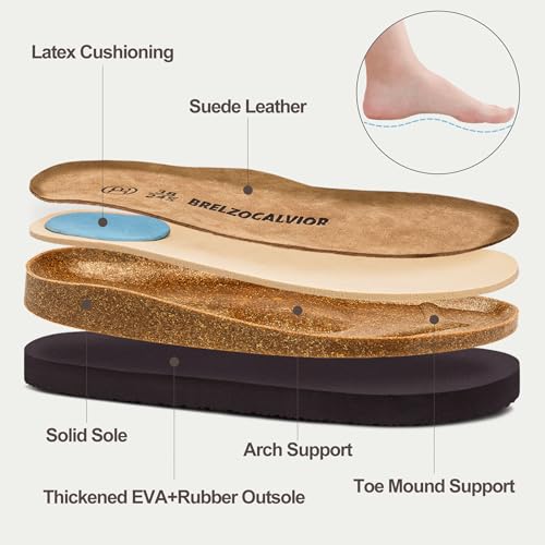 Women's Platform Clogs Suede Mules Leather Potato Shoes Sandals — view 5