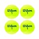 Wilson Triniti Tennisbälle, 4 Stück, 100% recyclebare Hülle