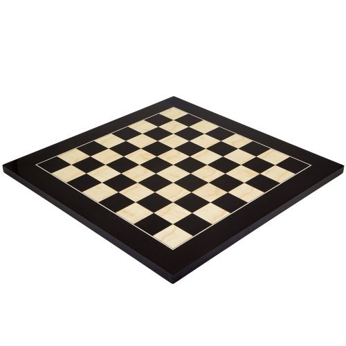 Luxus-Schachset Mit 45,1 Cm Board Aus Schwarz-Anegre Und Ahorn – Inklusive Staunton-Figuren Aus Ebenholz-Imitation Im Palisander-Etui