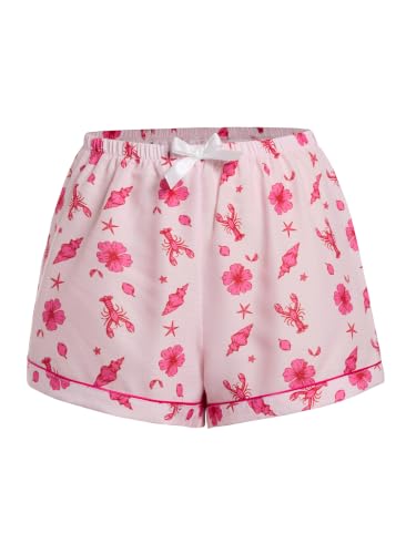Image of Verdusa Pajamas For Women Set 2 Piece Cute Pjs Sleepwear Lounge Sets | Pj Sets For Woman, Button Down Shirts With Pajama Shorts, Cute Print, Comfy Sets