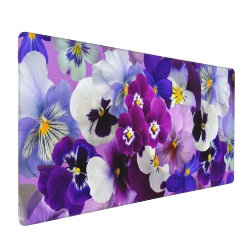 Tapis de souris grand format 40x90cm avec décor pensées de Pâques