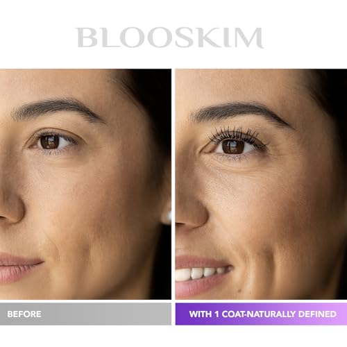 Image of Blooskim Mascara for Older Women 60 Plus: Brown Prime Lash Mascara - Prime Mascaras for Mature Women Makeup - Extreme Length in 2 Coats - Hypoallergenic Non-Clumping Formula for Sensitive Eyes, 6g