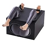 BDSM Sklavenkäfig – Stabile abschließbare Box mit Fesseln, Fuß-, Hand- und Kopföffnung – Robustes Fetisch Bondage Möbel für Paare und Erotikspiele, 60x55x33 cm