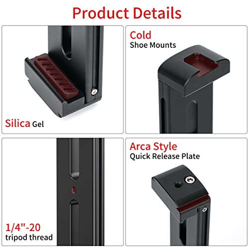 Tripod Mount For Ipad, Holder With Cold Shoe Acra Swiss, Aluminum Metal Tablet Tripod Adapter, For Ipad Pro 12.9, Ipad Air Mini 3 4, Galaxy Tab, Surface Pro 8(4.9-9.8’’) #TOP2