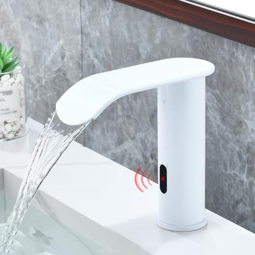 Robinet de capteur en acier inoxydable brossé blanc haut de gamme avec cascade