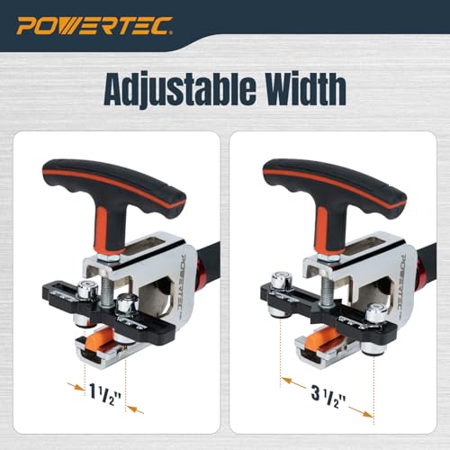 POWERTEC PRO Premium Large Format Tile Breaker - 1-1/2" Throat, Breaks Tile Up to 5/8" (16mm) Thick, Adjustable Width, Rubber Grip (71986) by POWERTEC - Used condition - Image 4