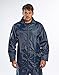 Portwest US440 Classic Waterproof Rain Jacket wth Pack Away Hood & Sealed Seams, Navy, Medium