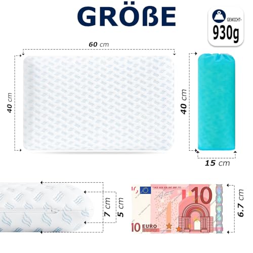 Oreiller en mousse à mémoire de forme doux avec housse lavable - 3