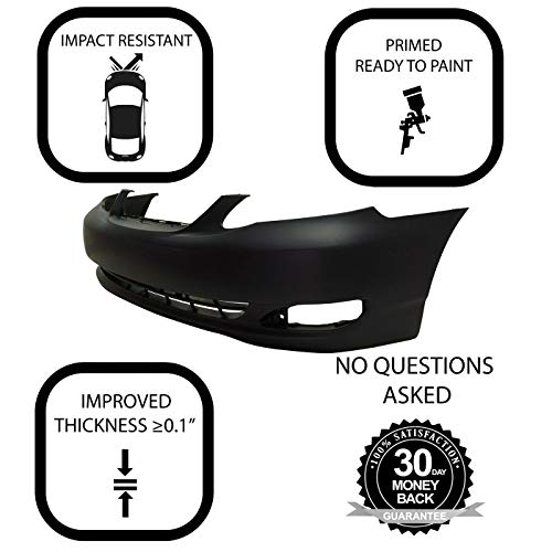 Fitparts Compatible With Front Bumper Cover 2005-2008 Toyota Corolla Ce Le Sedan 05-08. New, Primed And Ready For Paint. With Fog Light Holes. To1000297 521190Z938 2006 2007 #TOP2
