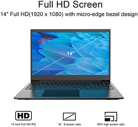 14'' Laptop Computer Intel Core i5-8279U Processor (up to 4.1 GHz) 8GB DDR4 RAM 256GB SSD, FHD (1920 x 1080) Display Windows 10 Home Notebook with WiFi Bluetooth 5.1 English Keyboard Thin & Portable